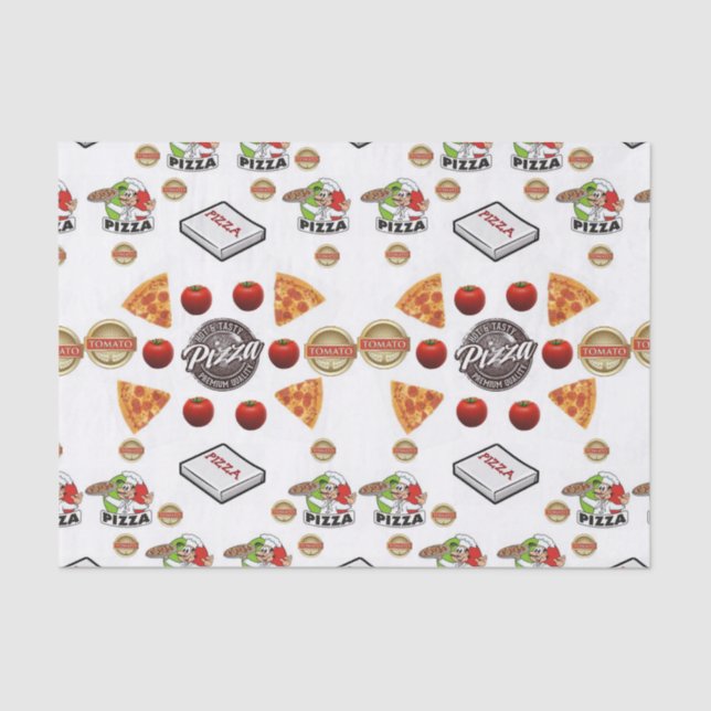 Papel de tejido decorativo Pizza (Anverso)
