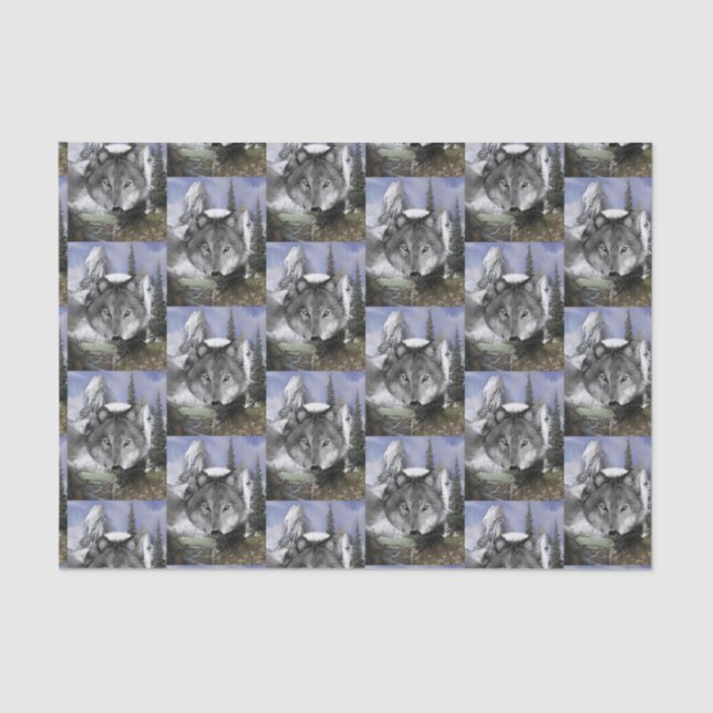 Papel de tejido decorativo Wolf (Anverso)