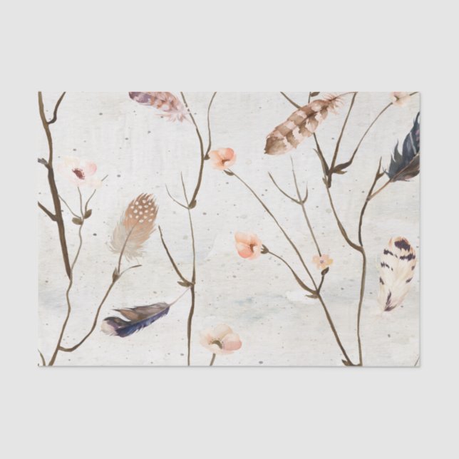 Papel de tejido del árbol de la pluma (Anverso)