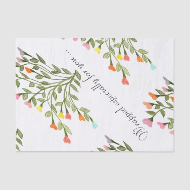 papel de tejido del corazón de las flores del boni (Anverso)