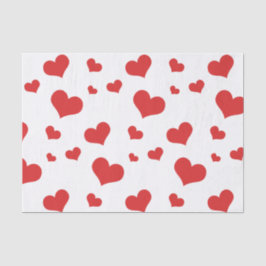 Papel de tejido del corazón rojo