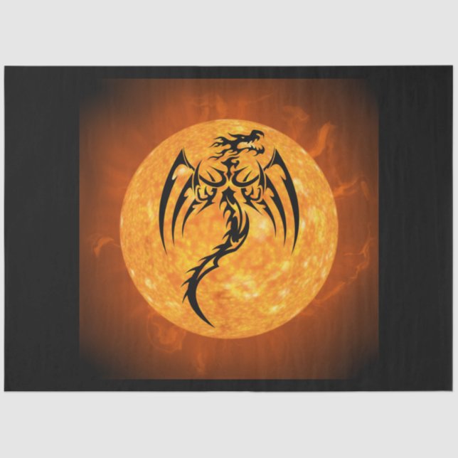 papel de tejido del dragón de fuego (Anverso)