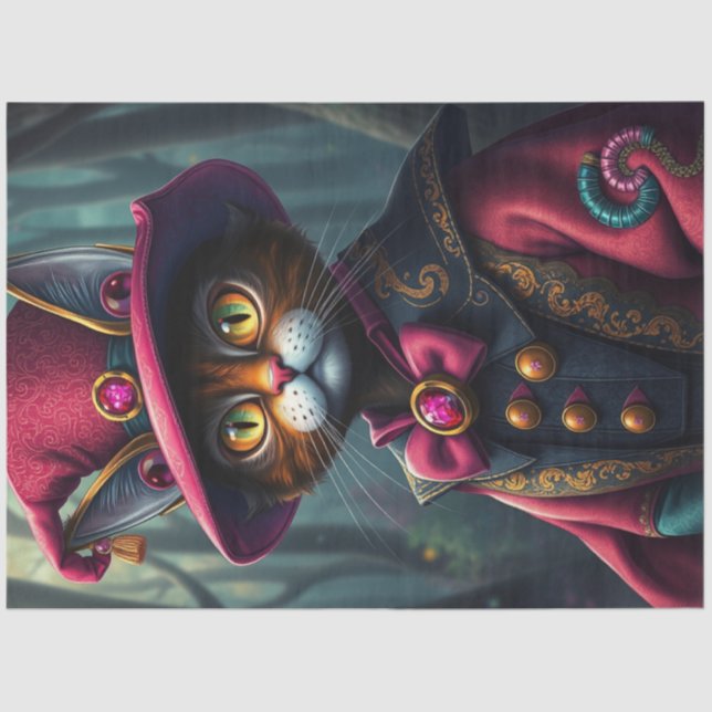 Papel de tejido del gato (Anverso)