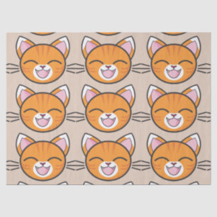 papel de tejido del gato feliz