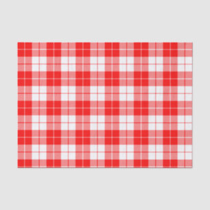 Papel de tejido del patrón rojo y blanco