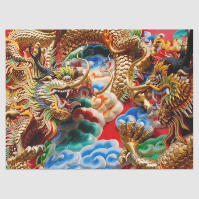 papel de tejido del templo del dragón (Anverso)