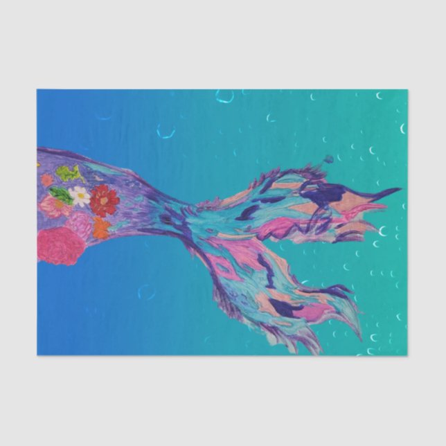 papel de tejido desacoplado, cola de sirena (Anverso)
