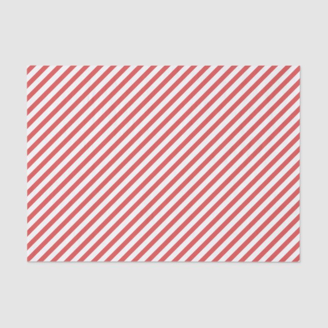 Papel de tejido diagonal rayado rojo y blanco perr (Anverso)