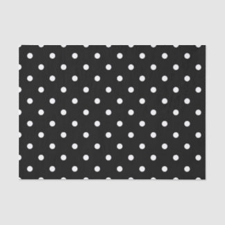 Papel de Tejido DOT DE POLKA NEGRO