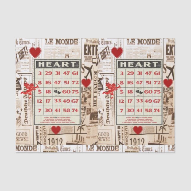 Papel De Tejido el día de San Valentín (Anverso)