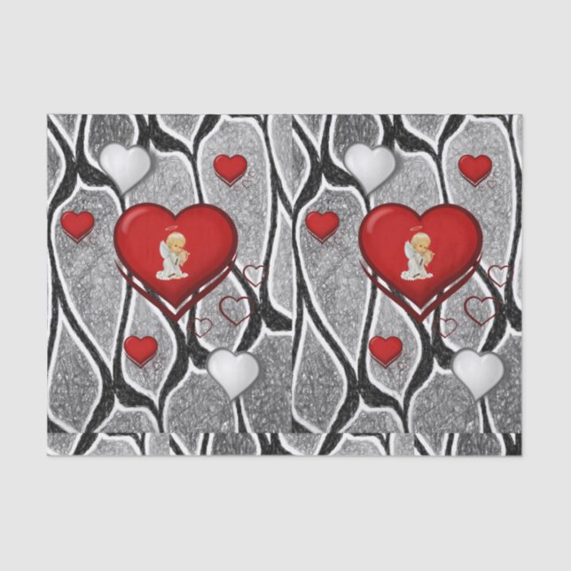 Papel De Tejido el día de San Valentín (Anverso)