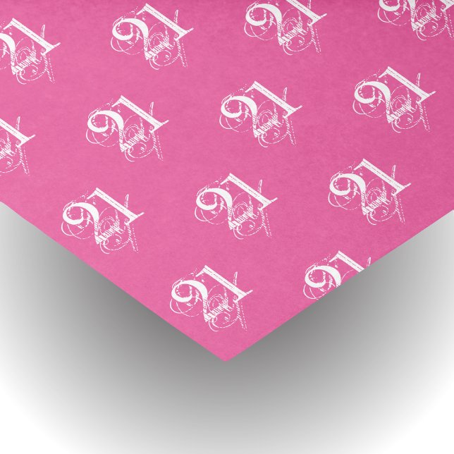 Papel de Tejido Fancy Font Rosa 21 cumpleaños (Subido por el creador)