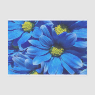 Papel de tejido floral azul de pintura elegante