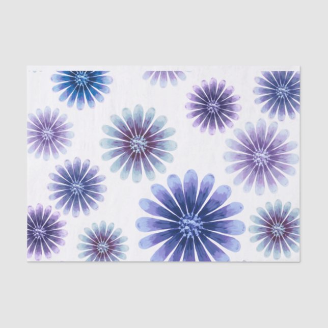 Papel de tejido floral de lavanda (Anverso)