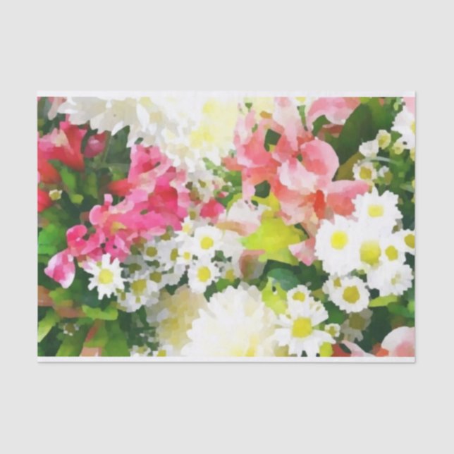 Papel de tejido floral de pintura elegante (Anverso)