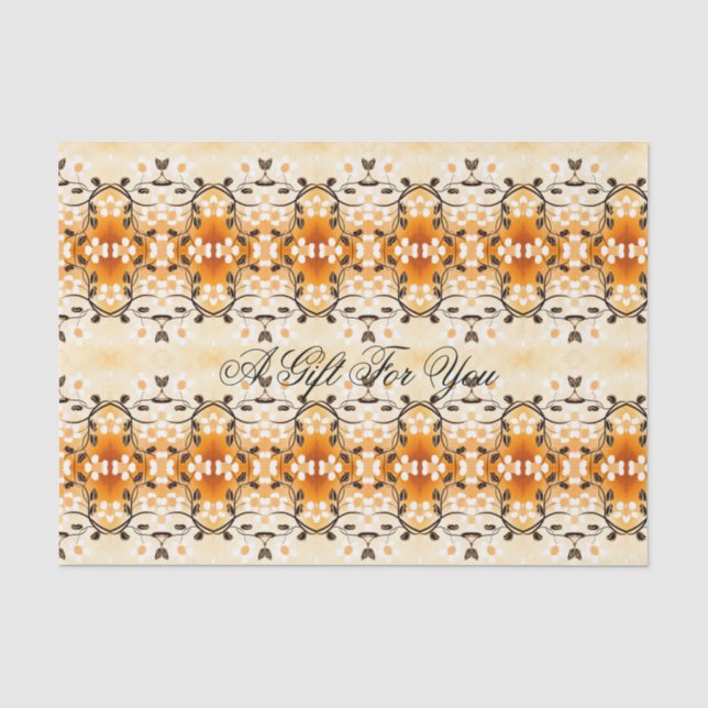Papel De Tejido Floral Fantástico Con Negro Inmacu (Anverso)
