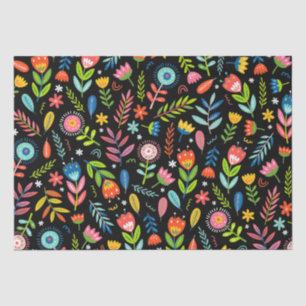 Papel de tejido floral mexicano