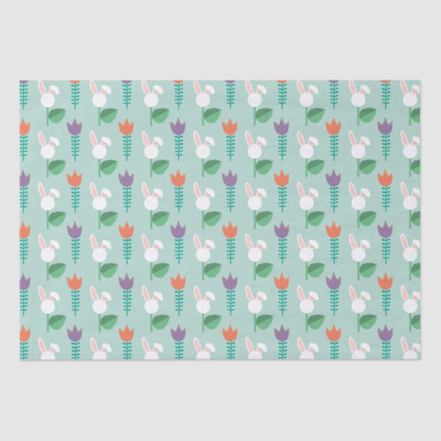 Papel de Tejido Floral Pastel Easter (Anverso)