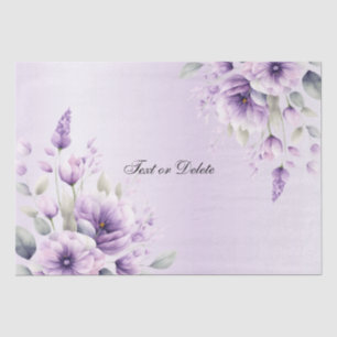 Papel de tejido floral púrpura acuarela