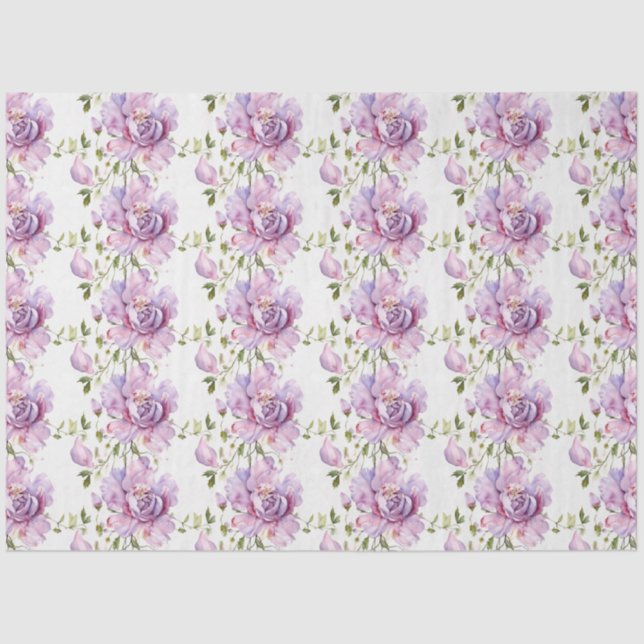 Papel de tejido floral romántico (Anverso)