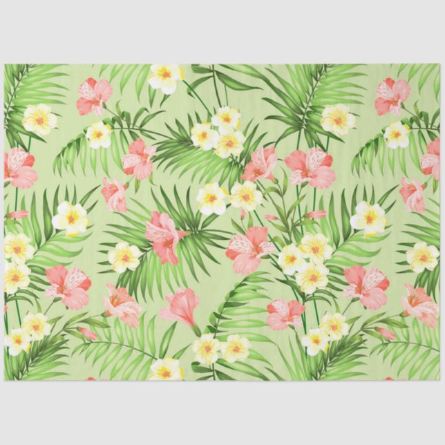 Papel de Tejido Floral Vintage Elegante (Anverso)