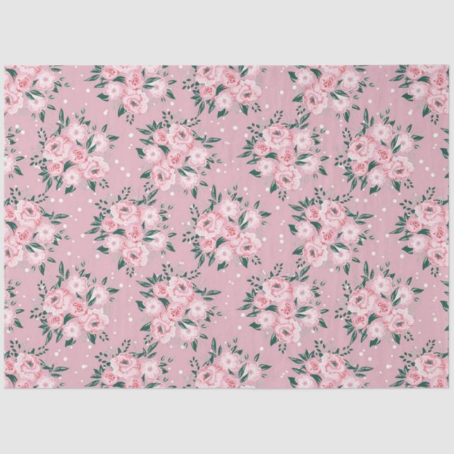 Papel de Tejido Floral Vintage Elegante (Anverso)