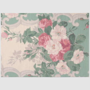 Papel de Tejido Floral Vintage Elegante