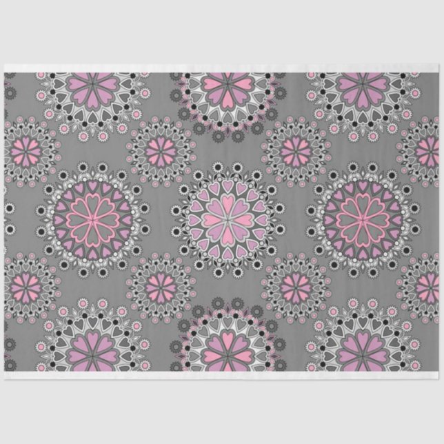 Papel de Tejido Floral Vintage Elegante (Anverso)