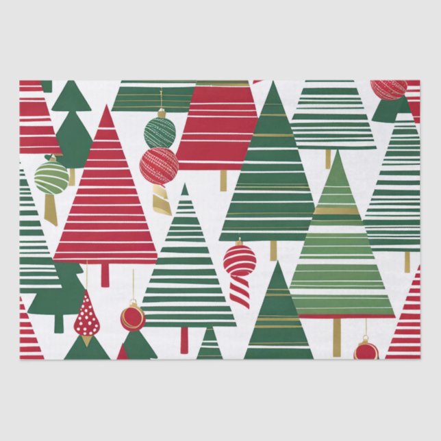 papel de tejido forestal de árboles de navidad (Anverso)