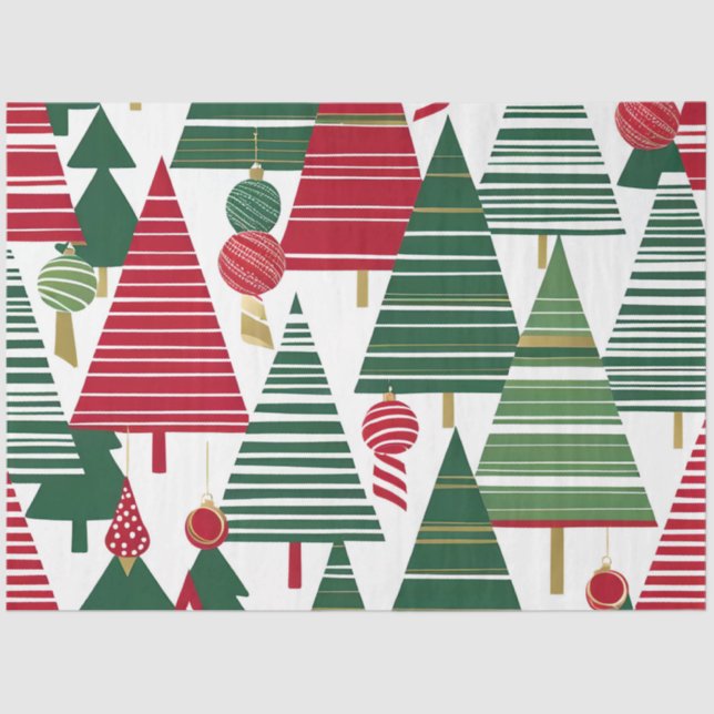 papel de tejido forestal de árboles de navidad (Anverso)