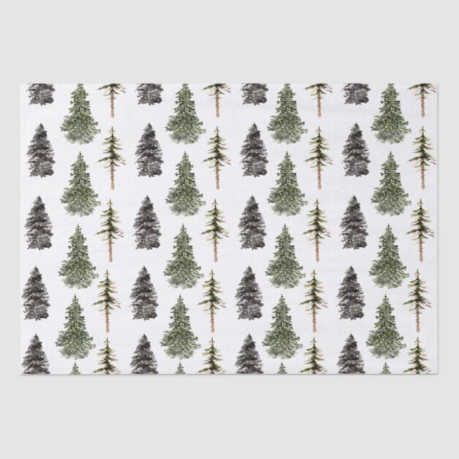 Papel De Tejido Forestal De Pino Y Árbol Sprudente (Anverso)