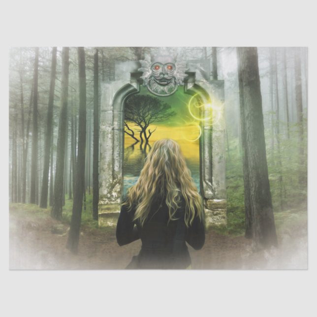 papel de tejido forestal encantado (Anverso)