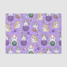 Papel De Tejido Gatito Adorable