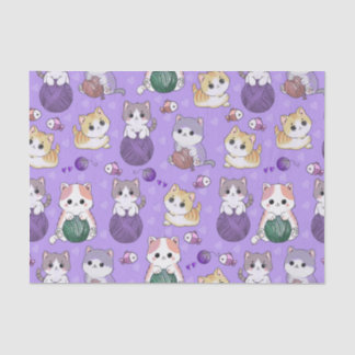 Papel De Tejido Gatito Adorable