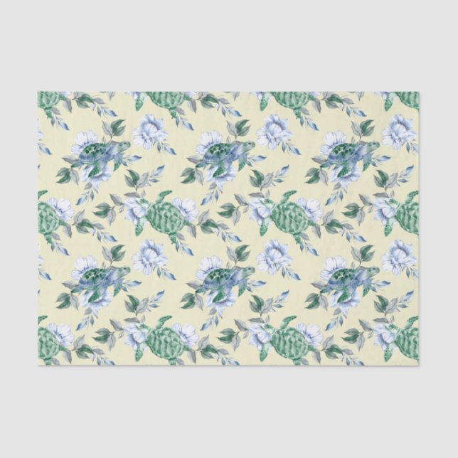 Papel De Tejido Genérico De Tortugas De Mar En Ama (Anverso)