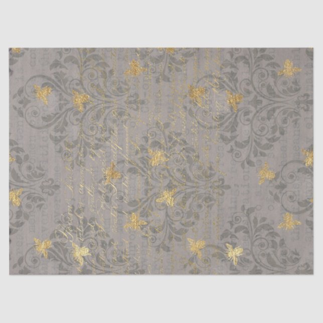 Papel de Tejido Gold Bee and Scrooupage (Anverso)
