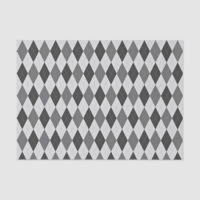 Papel de Tejido Gris Tones Argyle (Anverso)