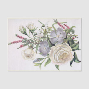 Papel de Tejido impreso con emblema floral victori