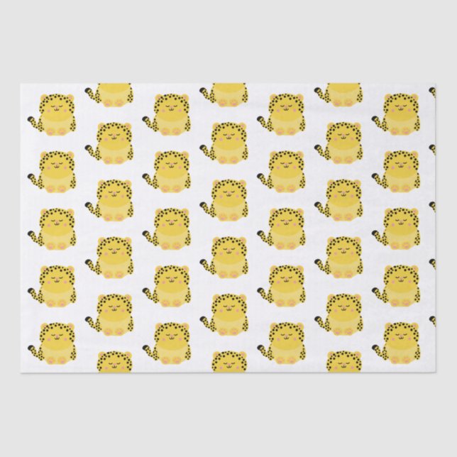 Papel de tejido leopardo al estilo kawaii (Anverso)