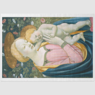 PAPEL DE TEJIDO : MADONNA & CHILD : VENEZIANO : 14