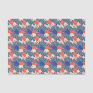 papel de tejido moderno con motivos de flores, hoj