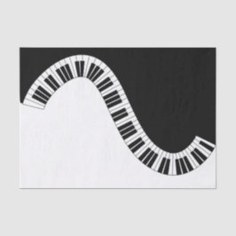 Papel de tejido musical de piano