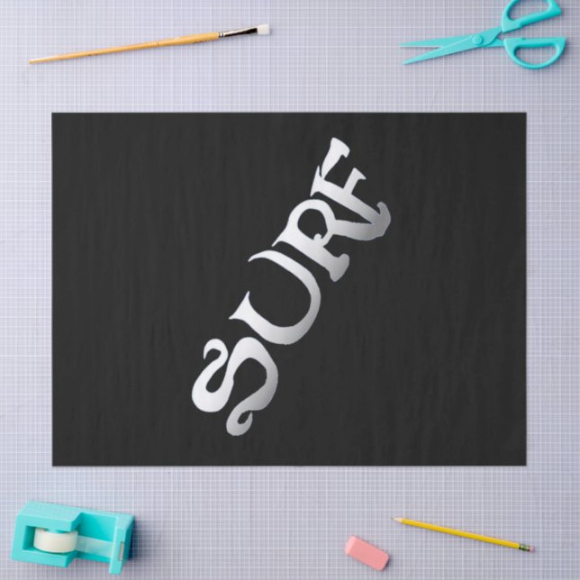 Papel de tejido negro de Surf inclinado (Artesanía)