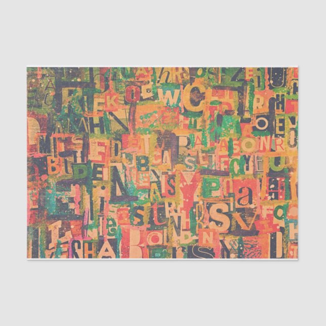 Papel de tejido o descomposición de color (Anverso)