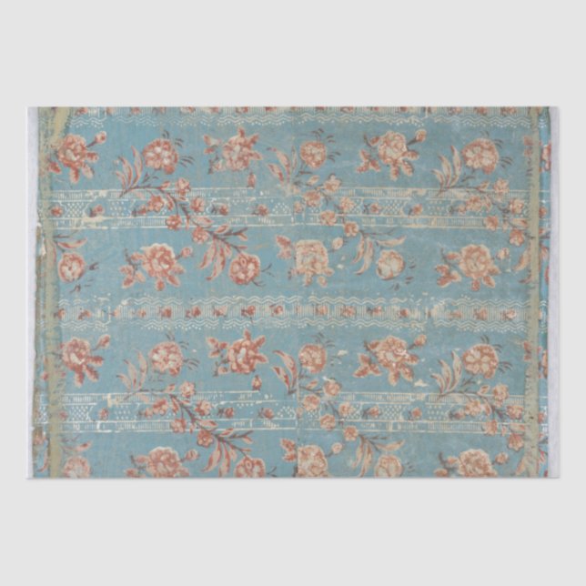 PAPEL DE TEJIDO : PAPEL DE PALABRA BOTÁNICO VINTAG (Anverso)