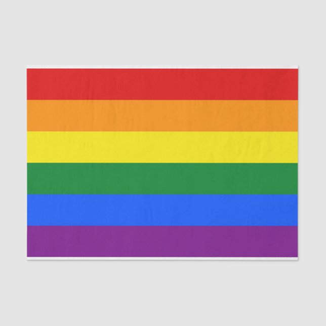 Papel de tejido patriótico con bandera arcoiris de (Anverso)
