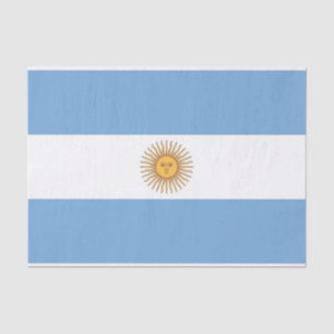 Papel de tejido patriótico con bandera argentina