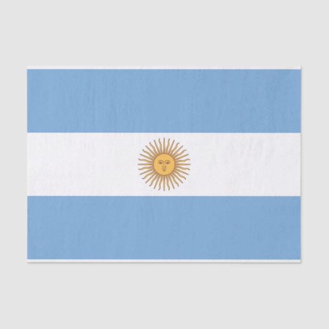 Papel de tejido patriótico con bandera argentina (Anverso)