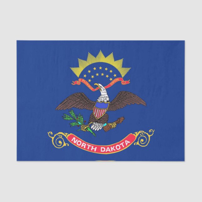 Papel de tejido patriótico con bandera Dakota del  (Anverso)