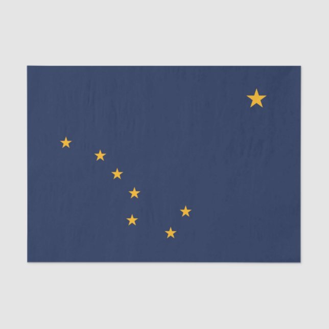 Papel de tejido patriótico con bandera de Alaska,  (Anverso)